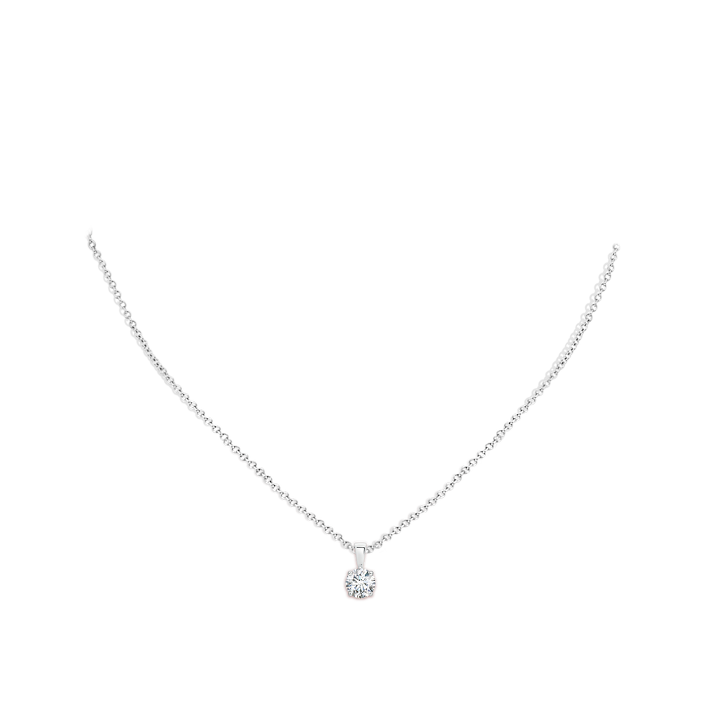 Classic Prong-Set Round Lab-Grown Diamond Solitaire Pendant | Timeless Diamond Necklace