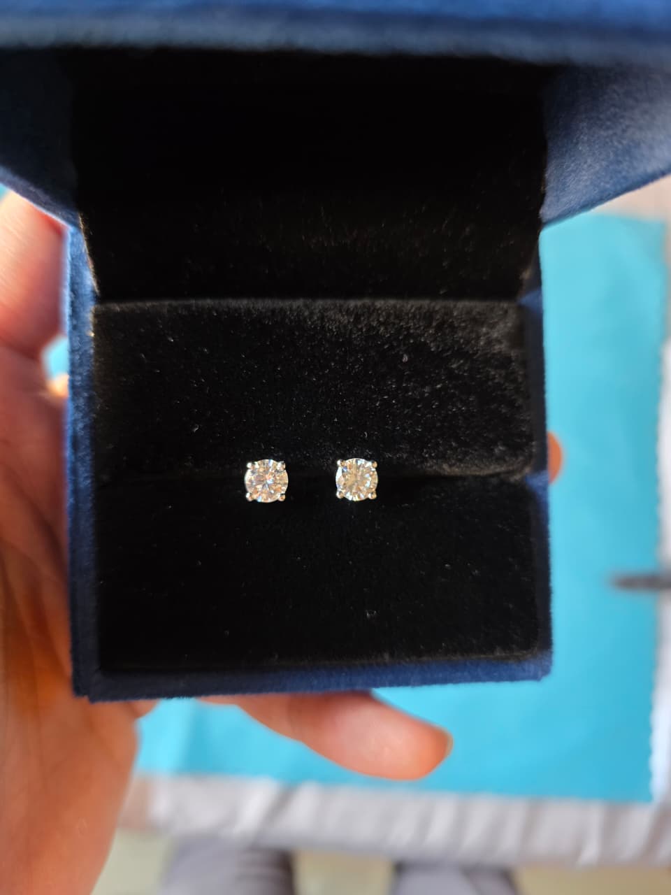 4 TCW Crushed Ice Round Cut Moissanite Stud Earrings | 14K White Gold | Wedding & Anniversary Earrings