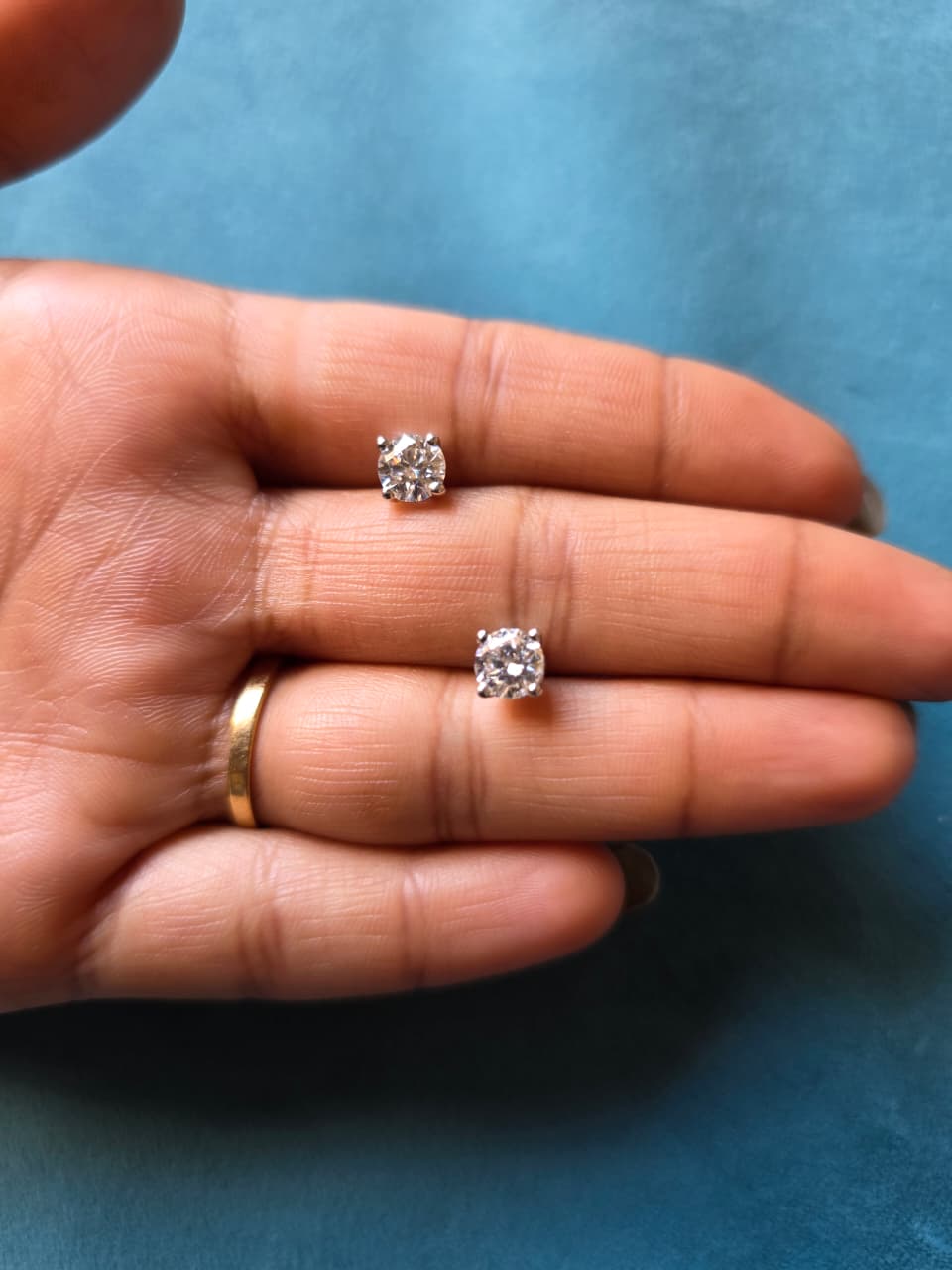 4 TCW Crushed Ice Round Cut Moissanite Stud Earrings | 14K White Gold | Wedding & Anniversary Earrings