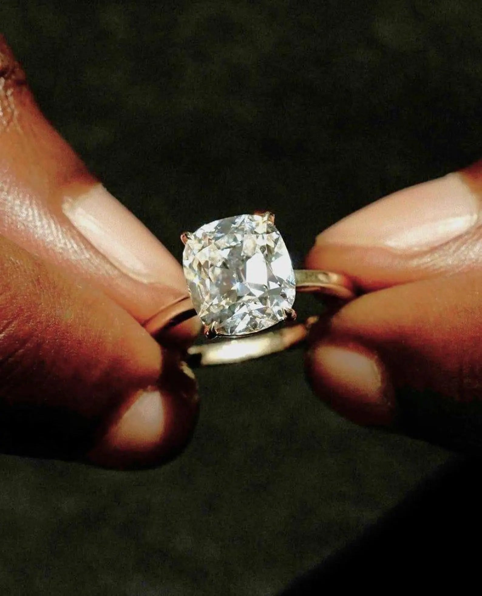 Cushion Cut Moissanite Engagement Ring 3 CT | 14K Solid Gold Solitaire Ring | Handmade Moissanite Diamond Ring | Anniversary Promise Ring